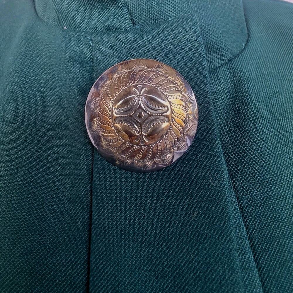Vintage Ann Tobias Emerald Green Coat Women’s Size 4 Tailored Jacket - Picture 3 of 7